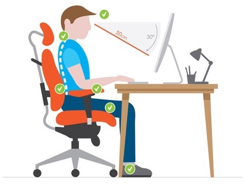 Ergonomie-Sitzposition-auf-Büro-und-PC-Gaming-Stuhl