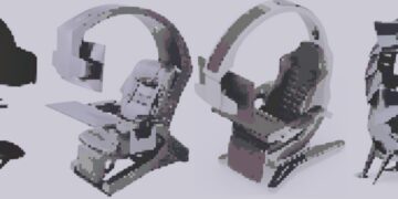 Gaming Stuthl mit Monitor